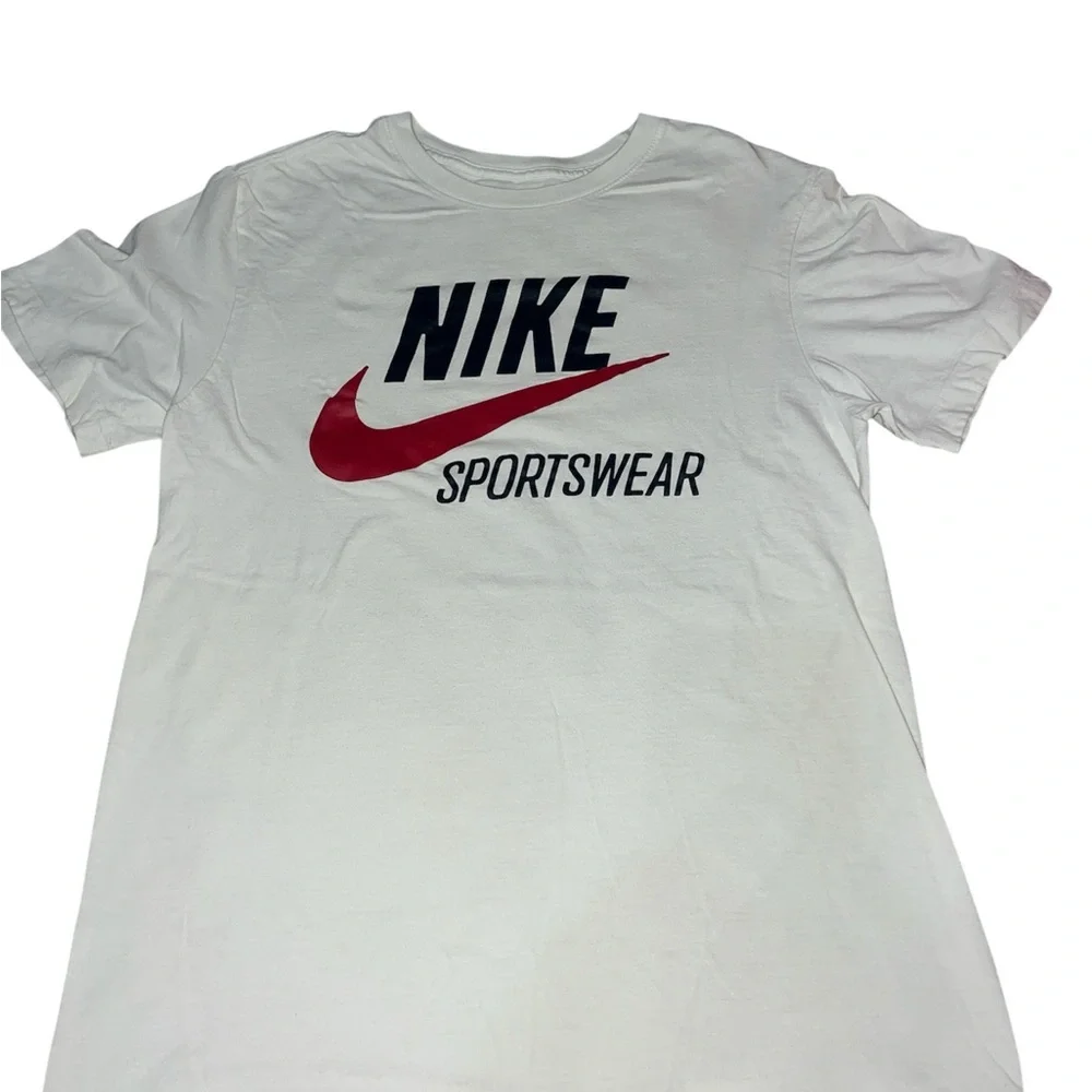 Nike White Tee with Red and Navy Logo - Picture 3 of 3